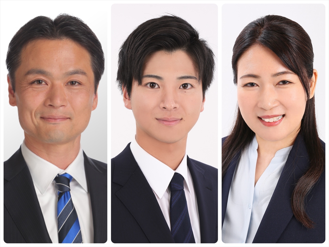 箕面市議選　自民党公認の３人が当選